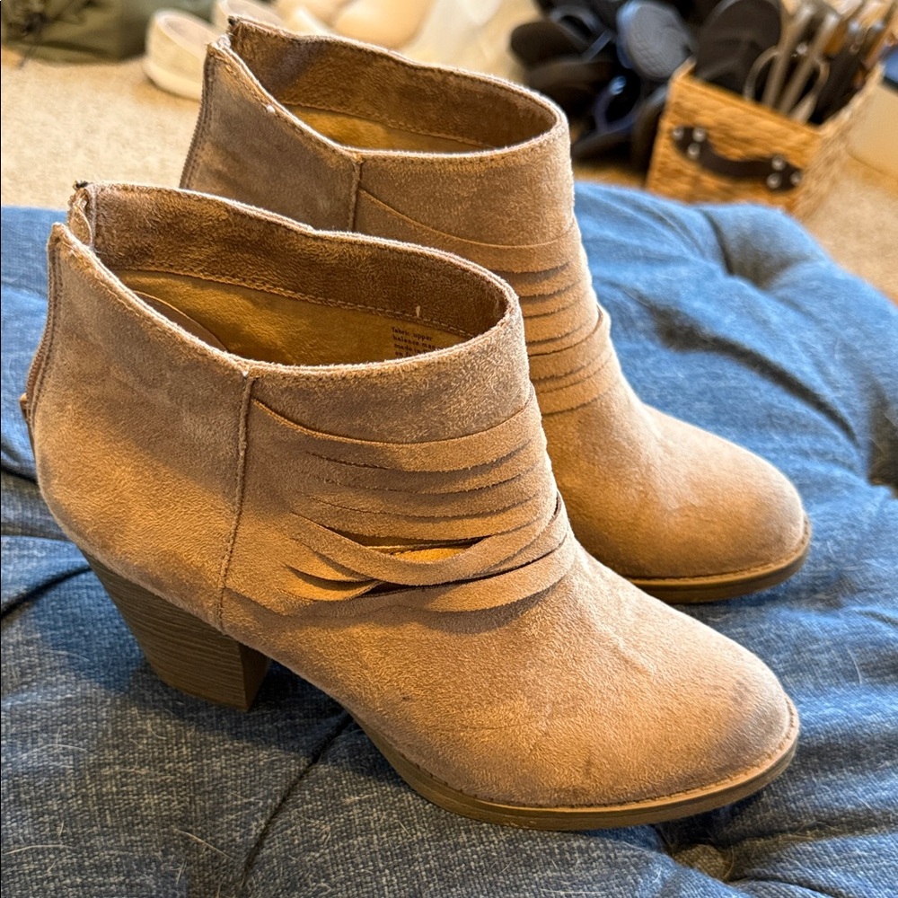 Tan Suede Ankle Boots